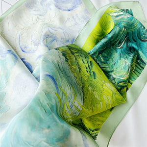 MaraSilk Pure Mulberry Silk Scarf - Square Crepe Satin MS175