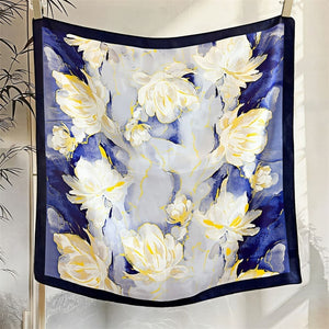 MaraSilk Pure Mulberry Silk Scarf - Square Crepe Satin MS178