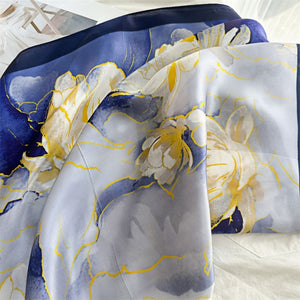 MaraSilk Pure Mulberry Silk Scarf - Square Crepe Satin MS178