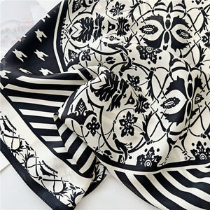 MaraSilk Pure Mulberry Silk Scarf - Square Crepe Satin MS179