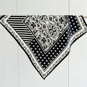 MaraSilk Pure Mulberry Silk Scarf - Square Crepe Satin MS179