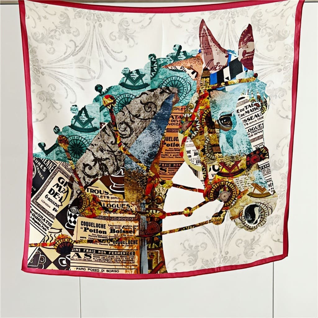 MaraSilk Pure Mulberry Silk Scarf - Square Crepe Satin MS180