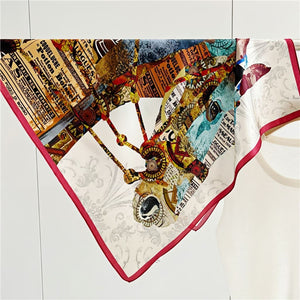 MaraSilk Pure Mulberry Silk Scarf - Square Crepe Satin MS180