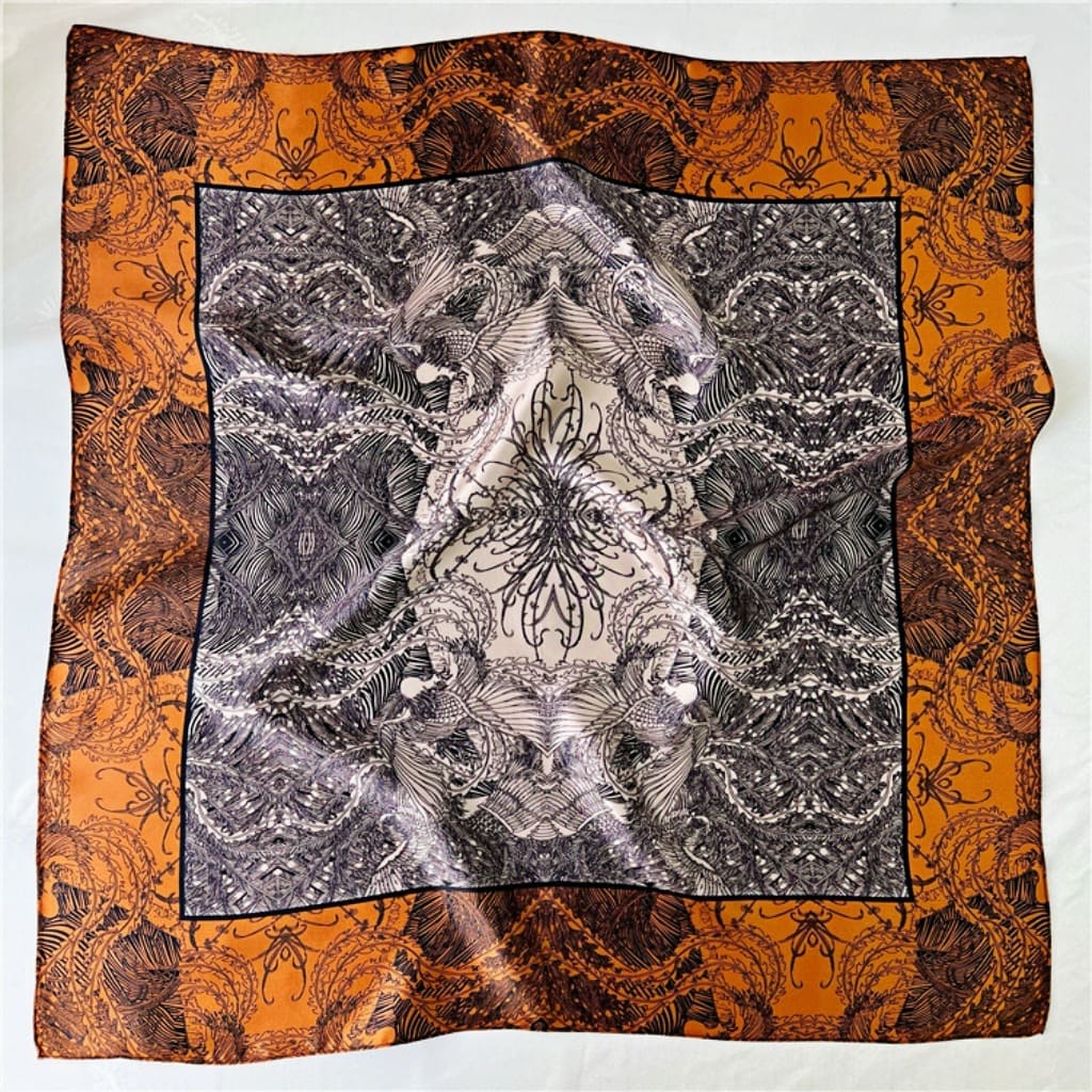 MaraSilk Pure Mulberry Silk Scarf - Square Crepe Satin MS184