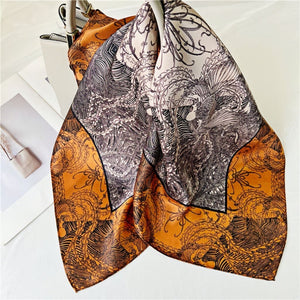 MaraSilk Pure Mulberry Silk Scarf - Square Crepe Satin MS184