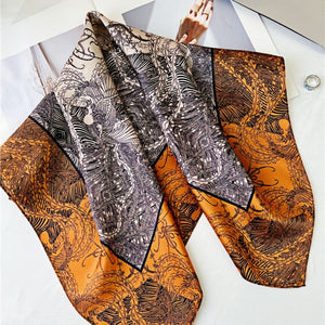 MaraSilk Pure Mulberry Silk Scarf - Square Crepe Satin MS184