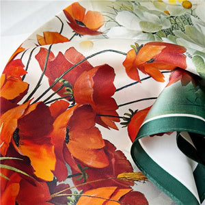 MaraSilk Pure Mulberry Silk Scarf - Square Crepe Satin MS185