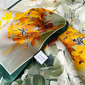 MaraSilk Pure Mulberry Silk Scarf - Square Crepe Satin MS185