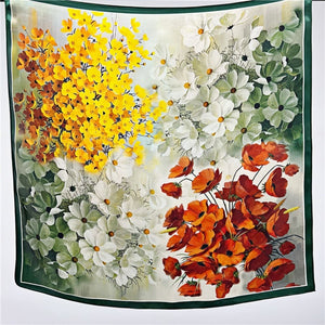 MaraSilk Pure Mulberry Silk Scarf - Square Crepe Satin MS185