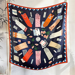 MaraSilk Pure Mulberry Silk Scarf - Square Crepe Satin MS188 25" x 25" MS18801