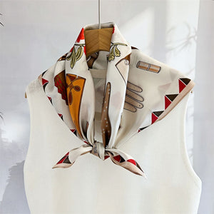 MaraSilk Pure Mulberry Silk Scarf - Square Crepe Satin MS188