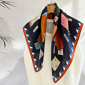 MaraSilk Pure Mulberry Silk Scarf - Square Crepe Satin MS188