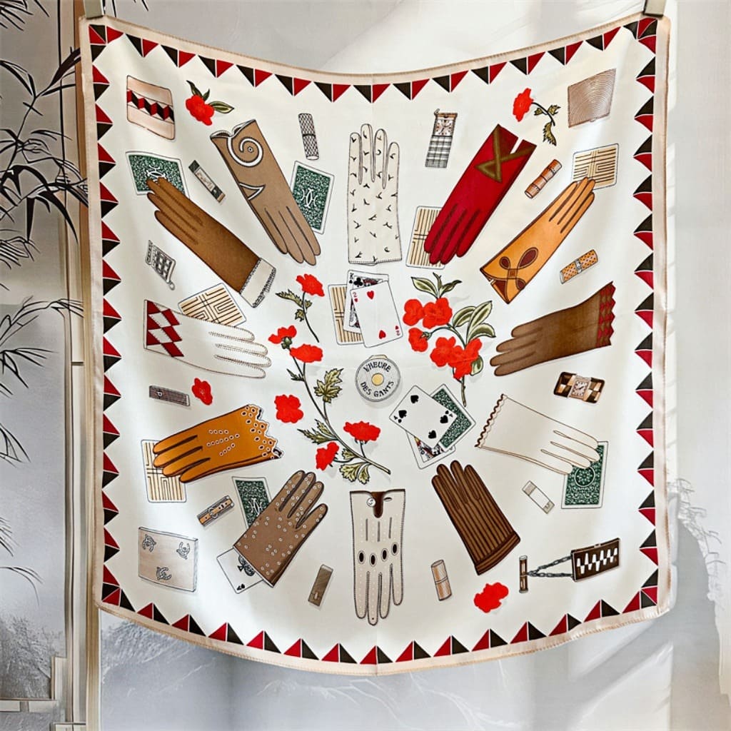 MaraSilk Pure Mulberry Silk Scarf - Square Crepe Satin MS188 25" x 25" MS18802