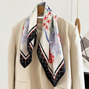 MaraSilk Pure Mulberry Silk Scarf - Square Crepe Satin MS189