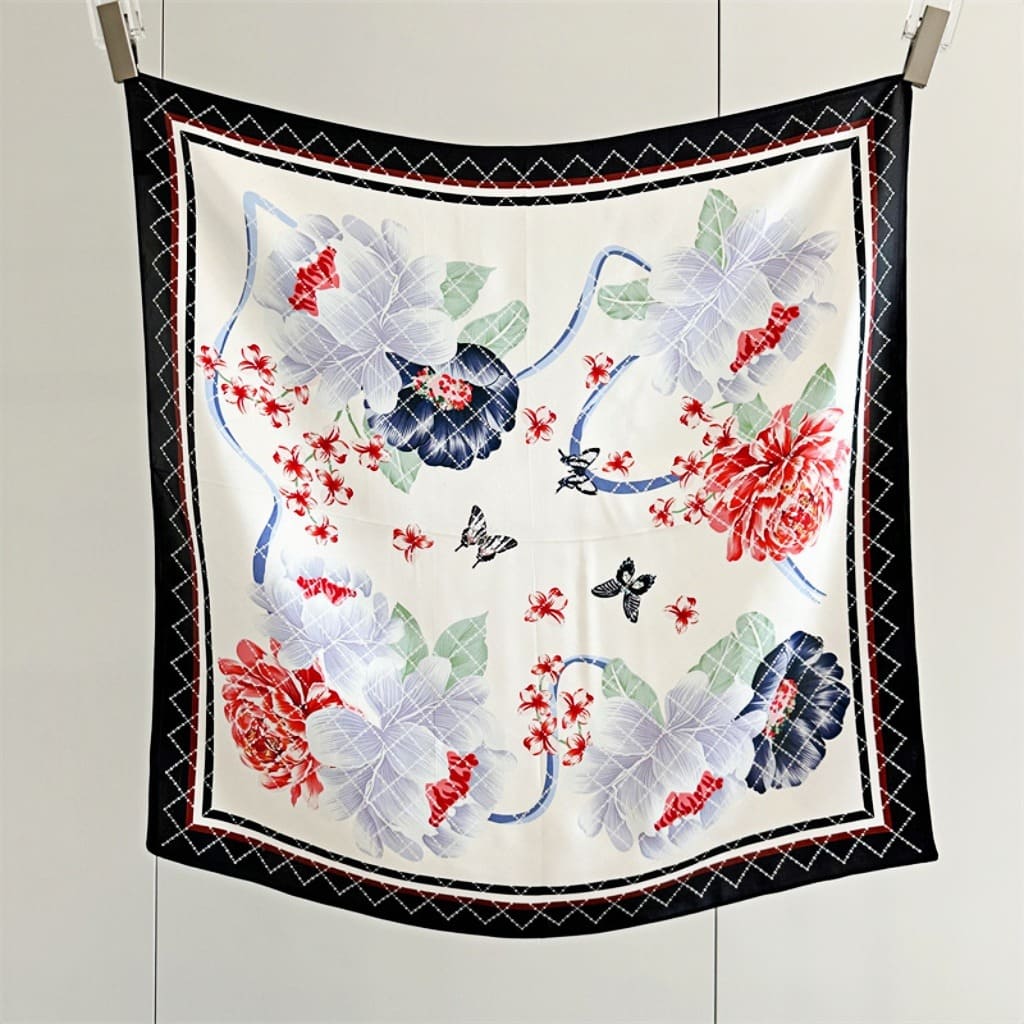 MaraSilk Pure Mulberry Silk Scarf - Square Crepe Satin MS189