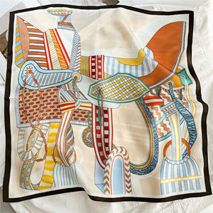 MaraSilk Pure Mulberry Silk Scarf Square Crepe Satin MS19-7