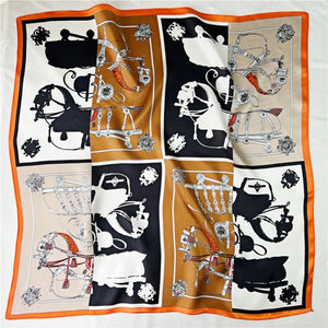 MaraSilk Pure Mulberry Silk Scarf - Square Crepe Satin MS192