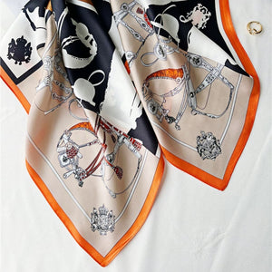 MaraSilk Pure Mulberry Silk Scarf - Square Crepe Satin MS192