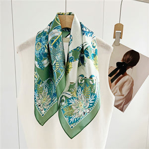 MaraSilk Pure Mulberry Silk Scarf - Square Crepe Satin MS195