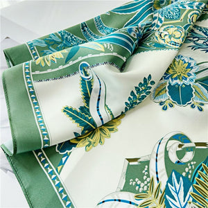 MaraSilk Pure Mulberry Silk Scarf - Square Crepe Satin MS195