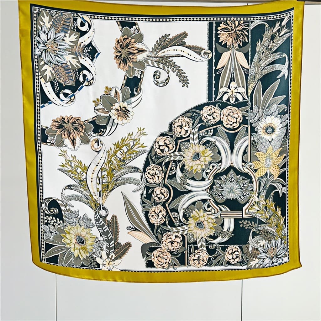 MaraSilk Pure Mulberry Silk Scarf - Square Crepe Satin MS195 25" x 25" MS19501