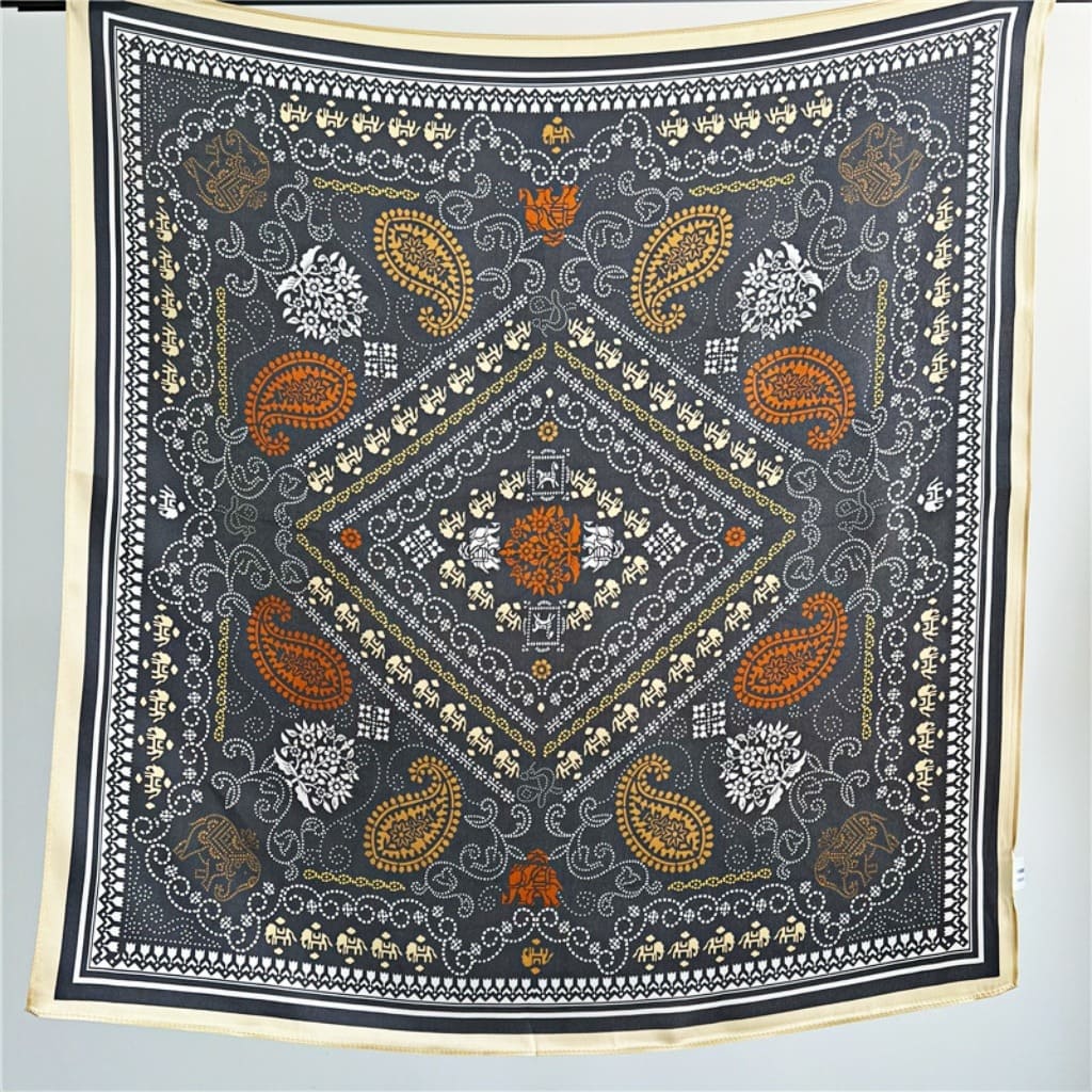 MaraSilk Pure Mulberry Silk Scarf - Square Crepe Satin MS196