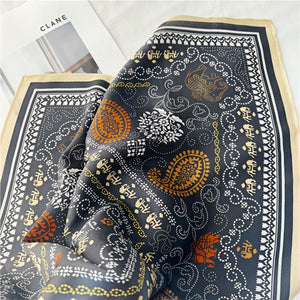 MaraSilk Pure Mulberry Silk Scarf - Square Crepe Satin MS196