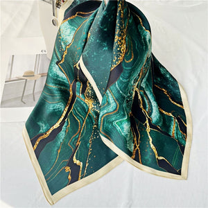 MaraSilk Pure Mulberry Silk Scarf - Square Crepe Satin MS197
