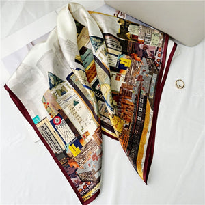 MaraSilk Pure Mulberry Silk Scarf - Square Crepe Satin MS199