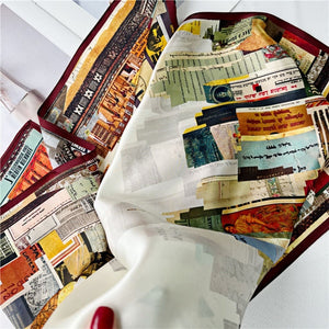 MaraSilk Pure Mulberry Silk Scarf - Square Crepe Satin MS199