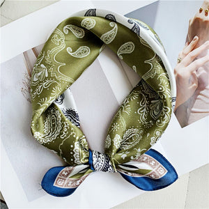 MaraSilk Pure Mulberry Silk Scarf Square Crepe Satin MS20-10