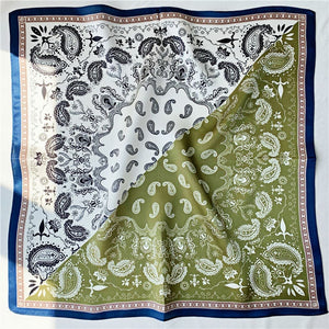 MaraSilk Pure Mulberry Silk Scarf Square Crepe Satin MS20-12
