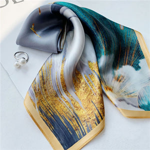 MaraSilk Pure Mulberry Silk Scarf Square Crepe Satin MS20-20