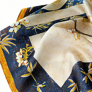 MaraSilk Pure Mulberry Silk Scarf - Square Crepe Satin MS204