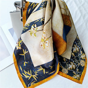 MaraSilk Pure Mulberry Silk Scarf - Square Crepe Satin MS204