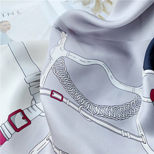 MaraSilk Pure Mulberry Silk Scarf - Square Crepe Satin MS205