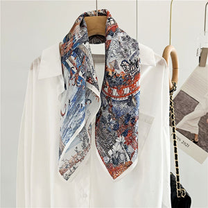 MaraSilk Pure Mulberry Silk Scarf - Square Crepe Satin MS208