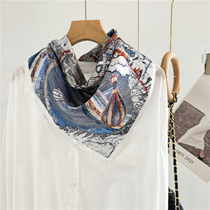 MaraSilk Pure Mulberry Silk Scarf - Square Crepe Satin MS208