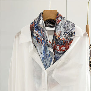 MaraSilk Pure Mulberry Silk Scarf - Square Crepe Satin MS208