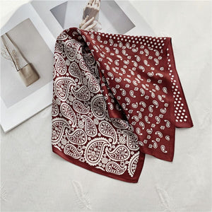 MaraSilk Pure Mulberry Silk Scarf Square Crepe Satin MS21-18