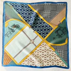 MaraSilk Pure Mulberry Silk Scarf Square Crepe Satin MS21-9