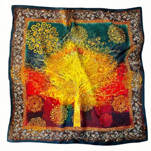 MaraSilk Pure Mulberry Silk Scarf - Square Crepe Satin MS214