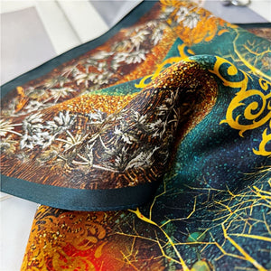 MaraSilk Pure Mulberry Silk Scarf - Square Crepe Satin MS214