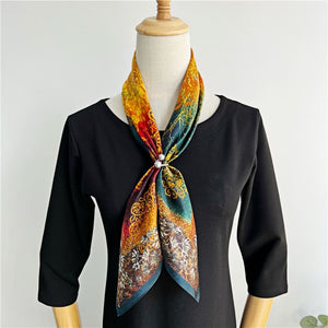 MaraSilk Pure Mulberry Silk Scarf - Square Crepe Satin MS214