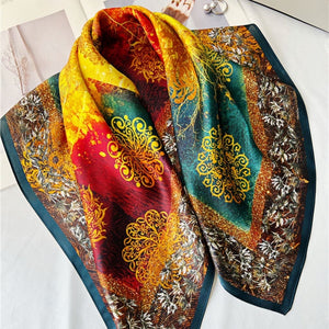 MaraSilk Pure Mulberry Silk Scarf - Square Crepe Satin MS214