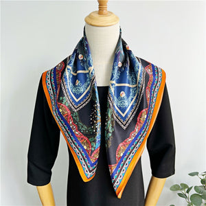 MaraSilk Pure Mulberry Silk Scarf - Square Crepe Satin MS215