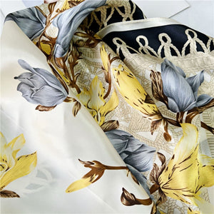 MaraSilk Pure Mulberry Silk Scarf - Square Crepe Satin MS217