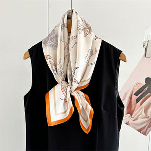 MaraSilk Pure Mulberry Silk Scarf - Square Crepe Satin MS219