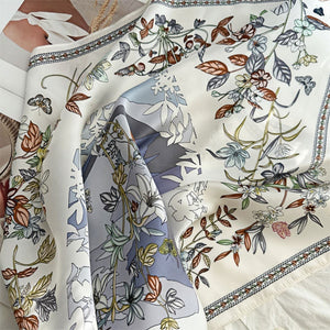 MaraSilk Pure Mulberry Silk Scarf - Square Crepe Satin MS219