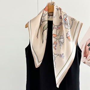 MaraSilk Pure Mulberry Silk Scarf - Square Crepe Satin MS219